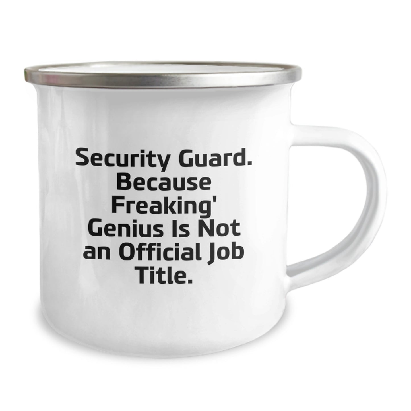 Funny Security Guard Christmas Unique Gifts from Family, Unique Camping Mug for Security Guard, Because Freaking' genius Is Not An Official Job Title. - Image 2