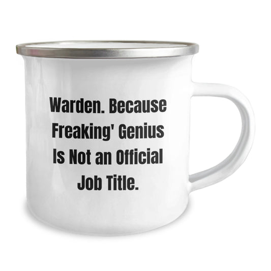 Warden Camping Mug, Funny Quote Warden Gifts from Friends to Warden on Christmas Unique Gifts, Stainless Steel 12 oz Capacity - Image 2
