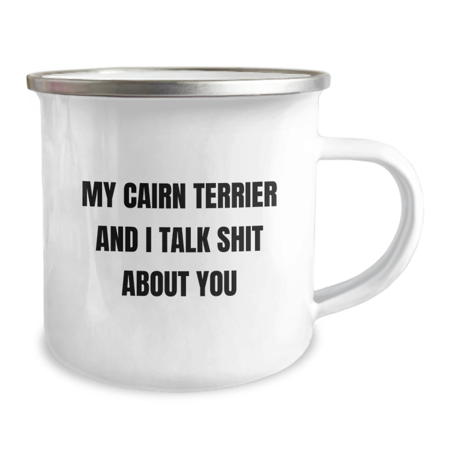 Cairn Terrier Keepsake Camping Mug Birthday Gift for Him With Enamel - Image 2