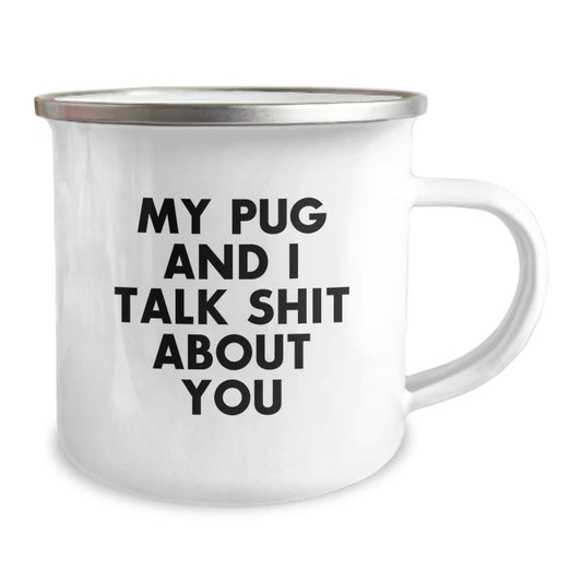 Funny Pug Dog Camping Mugs Gifts from Men to Women Friends Family - Unique Christmas Unique Gift Ideas for Pug Dog Lovers - Image 2