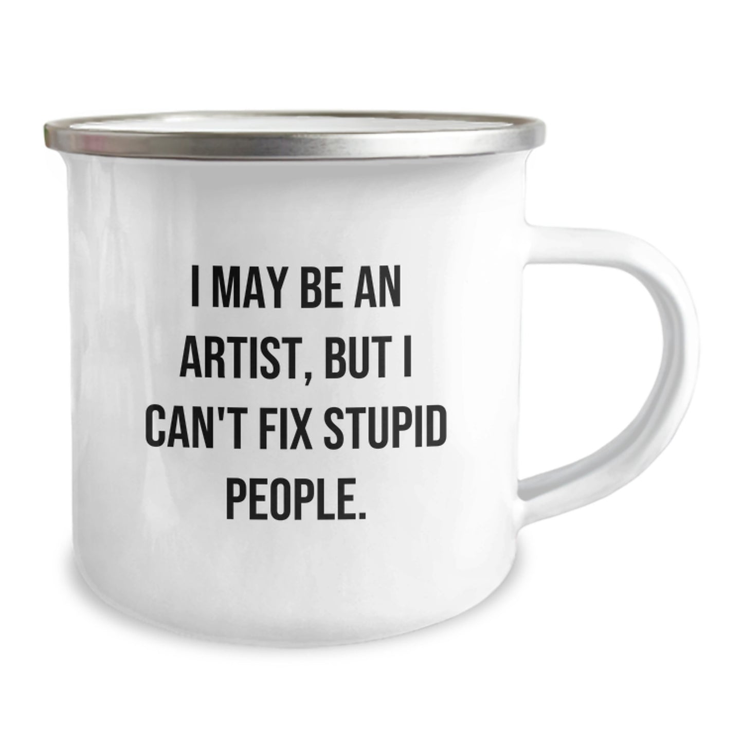 Artist Keepsake Camping Mug for Him Birthday Gift with Quote and Enamel - Image 2