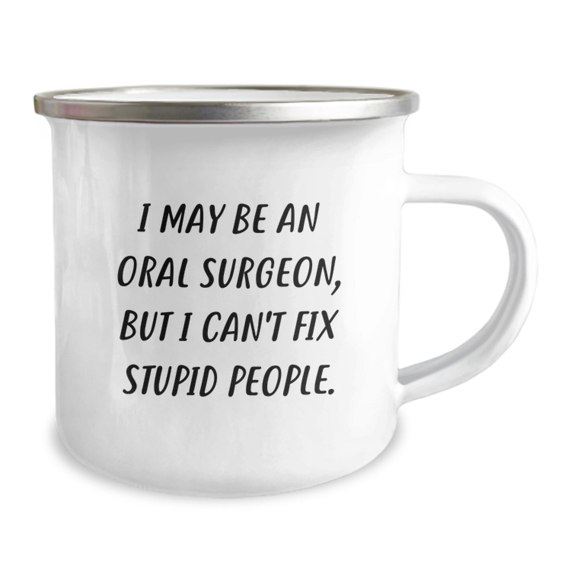 Oral Surgeon Keepsake Camping Mug for Him Birthday Gift with Enamel - Image 2