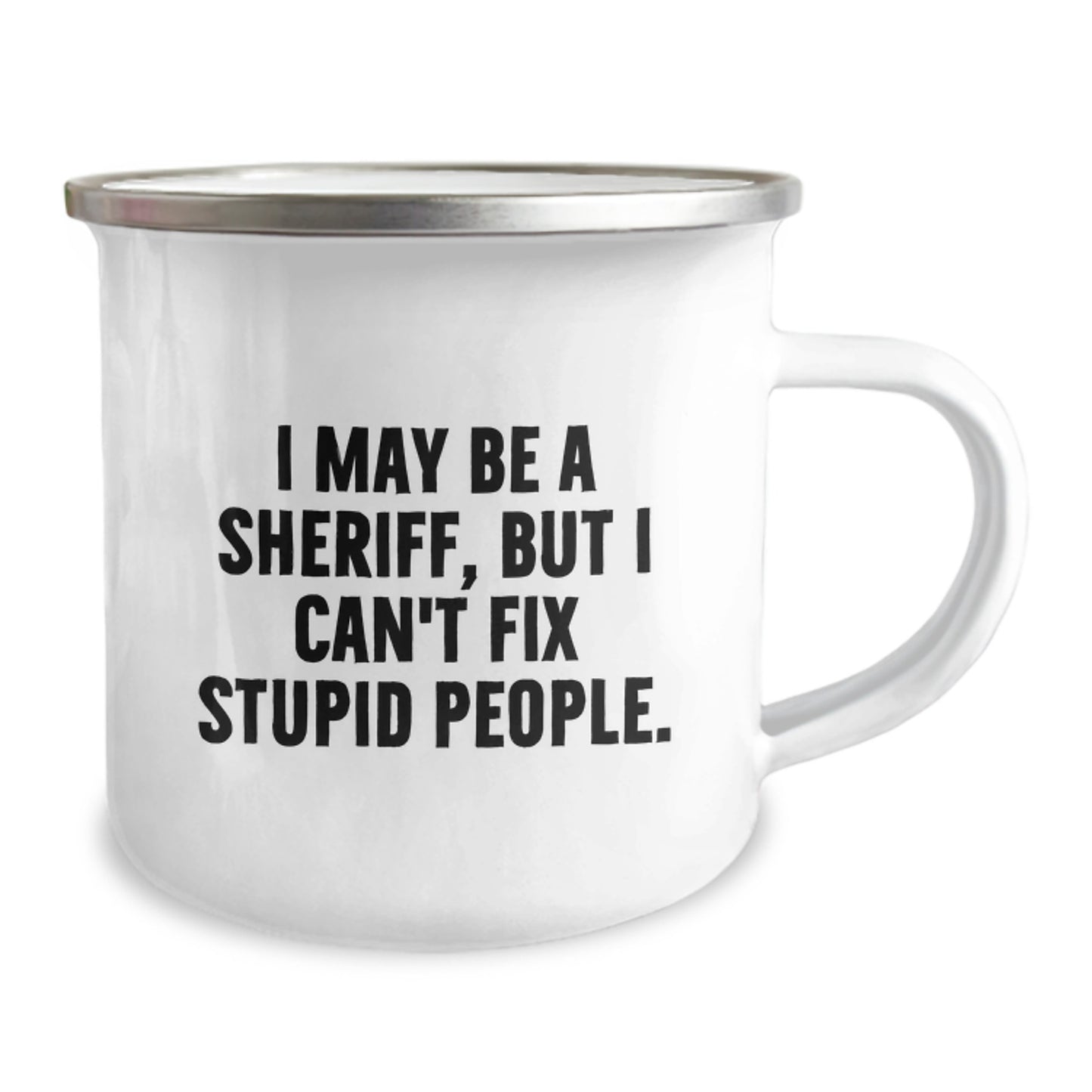 Sheriff Keepsake Camping Mug for Him Birthday Gift 12oz Stainless Steel - Image 2
