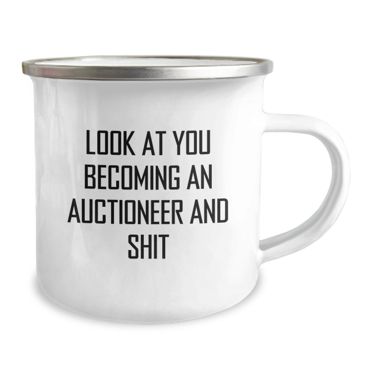 Auctioneer Keepsake Camping Mug for Him Birthday Gift – Bold Quote and - Image 2