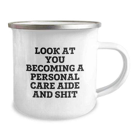 Funny Personal Care Aide Gifts from Friends for Personal Care Aide Graduation Unique Gifts - Camping Mug - Image 2