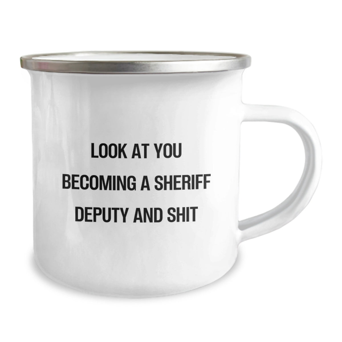 Sheriff Deputy Keepsake Camping Mug for Him Birthday Gift with Enamel - Image 2