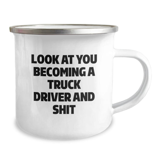 Truck Driver Gifts for Him, Funny Truck Driver Graduation Unique Gifts from Friends, Family or Coworkers - Camping Mug for Men - Image 2