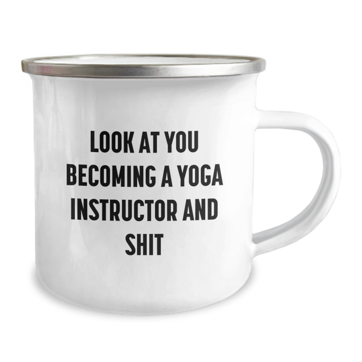 Sassy Yoga Instructor Camping Mug – Novelty Birthday Gift for Friends - Image 2