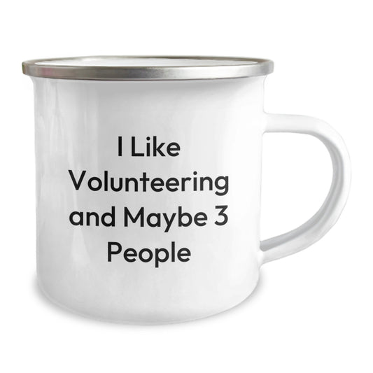 Christmas Gift for Her - I Like Volunteering Present Camping Mug - Image 2