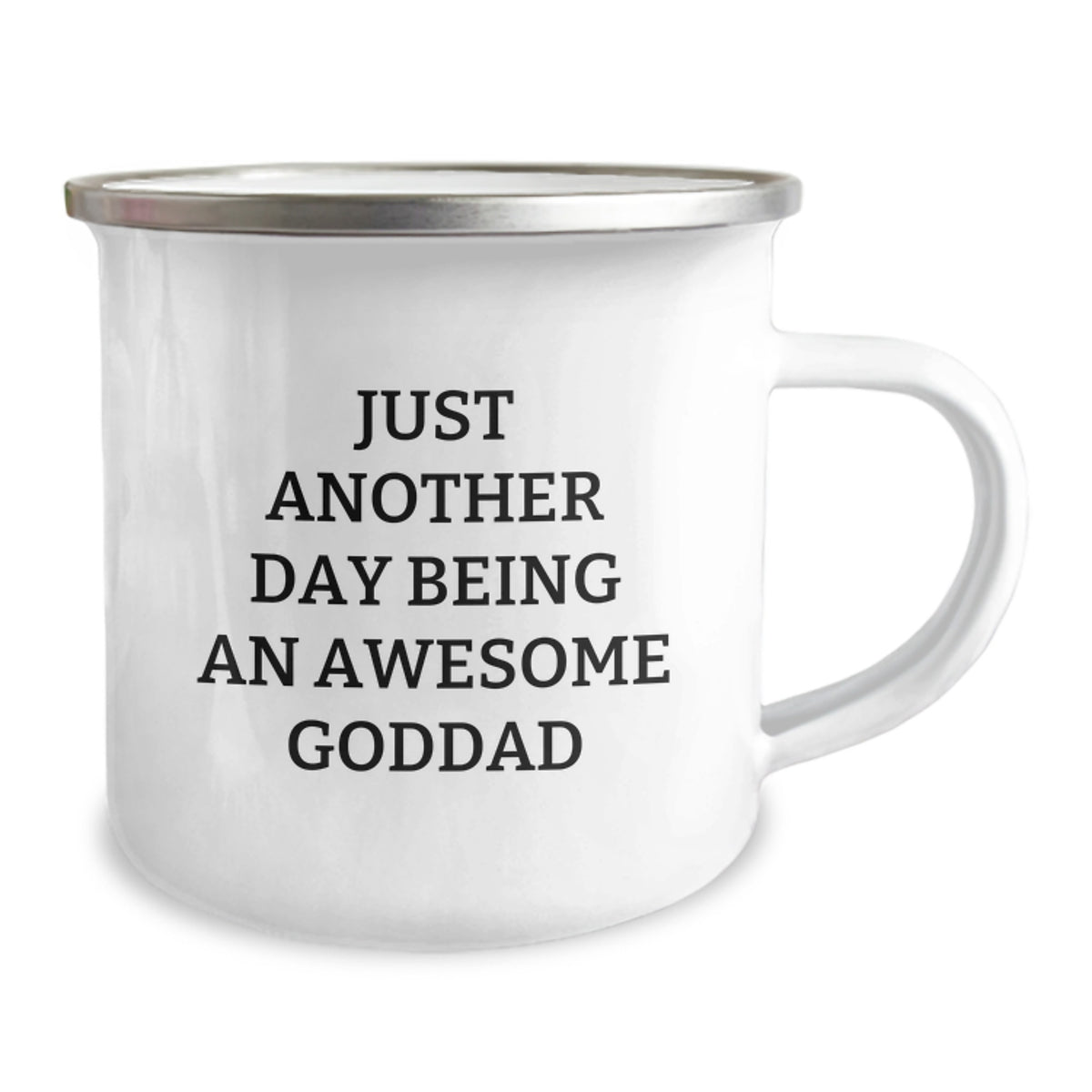 Funny Goddad Gifts, Perfect Camping Mug for Amazing Dads, Birthday Surprise, Just Another Day Being An Awesome Goddad - Image 2