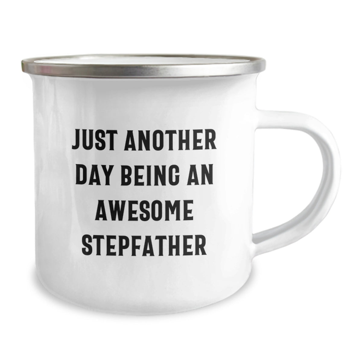 Funny Stepfather Gifts from Men for Stepfather on Mother's Day - Just Another Day Being An Awesome Stepfather Camping Mug - Image 2