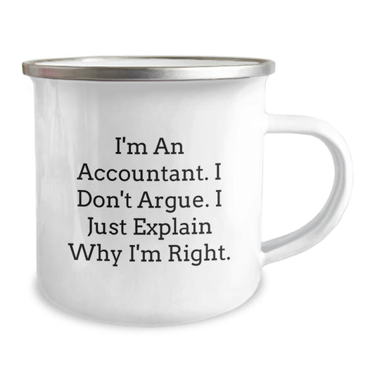 Funny Accountant Gifts for Mom - 'I'm An Accountant' Camping Mug - Stainless Steel with Enamel Finish - Perfect for Mother's Day Unique Gifts from Son or Daughter to Mom - Image 2