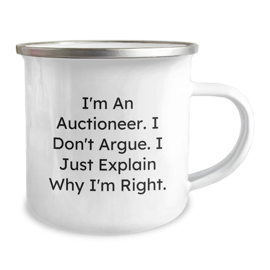 Funny Auctioneer Gifts from Friends for Men - I'm Right, Camping Mug - Unique Christmas Unique Gifts - Image 2