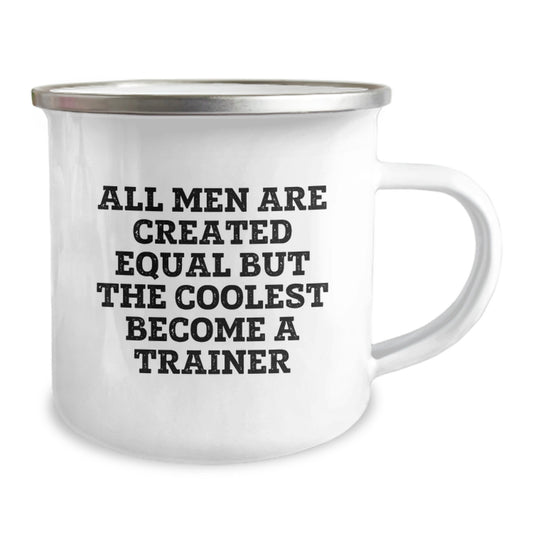 Funny Trainer Gifts from Family for Dad on Father's Day Unique Trainer Camping Mug - Image 2