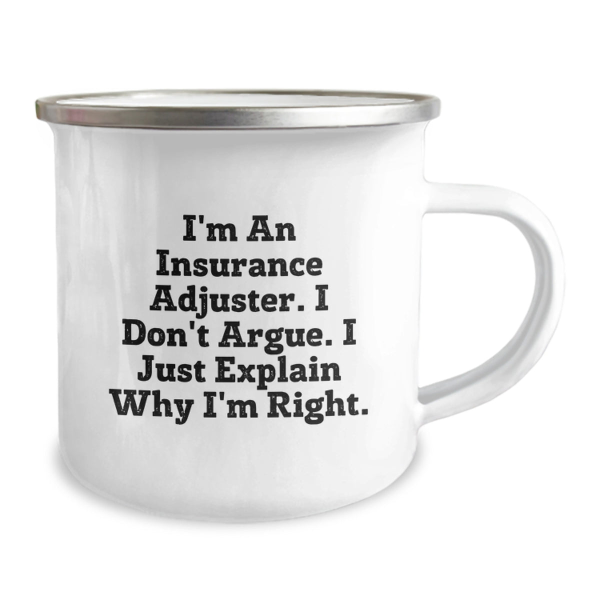 Christmas Gift for Her - Insurance Adjuster Camping Mug - Assertive - Image 2
