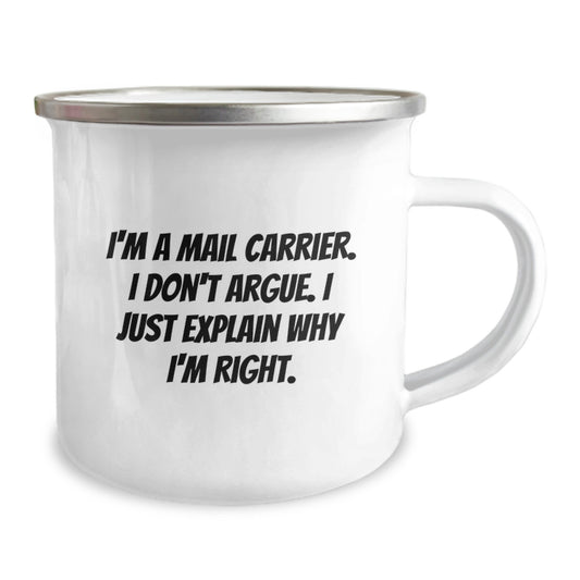 Funny Mail Carrier Gifts from Men to Mail Carrier Friends Camping Mug for Graduation Unique Presents - Image 2
