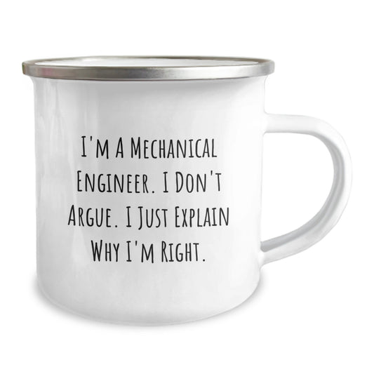 Funny Mechanical Engineer Gifts - Mother's Day Unique Gifts from Family - I'm Right Camping Mug for Men, Women, Friends, or Coworkers - Image 2