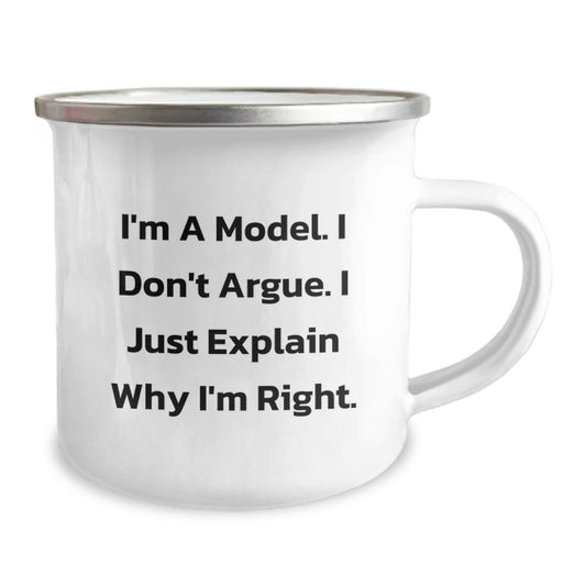 Funny Model Gifts, Unique Model Camping Mug for Men, Christmas Unique Gifts from Friends to Model - Image 2