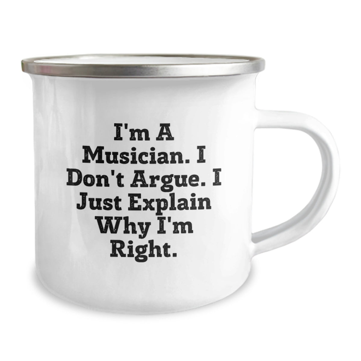 Funny Musician Gifts from Friends to Musician Men for Christmas Unique Presents - I'm Right Camping Mug - Image 2