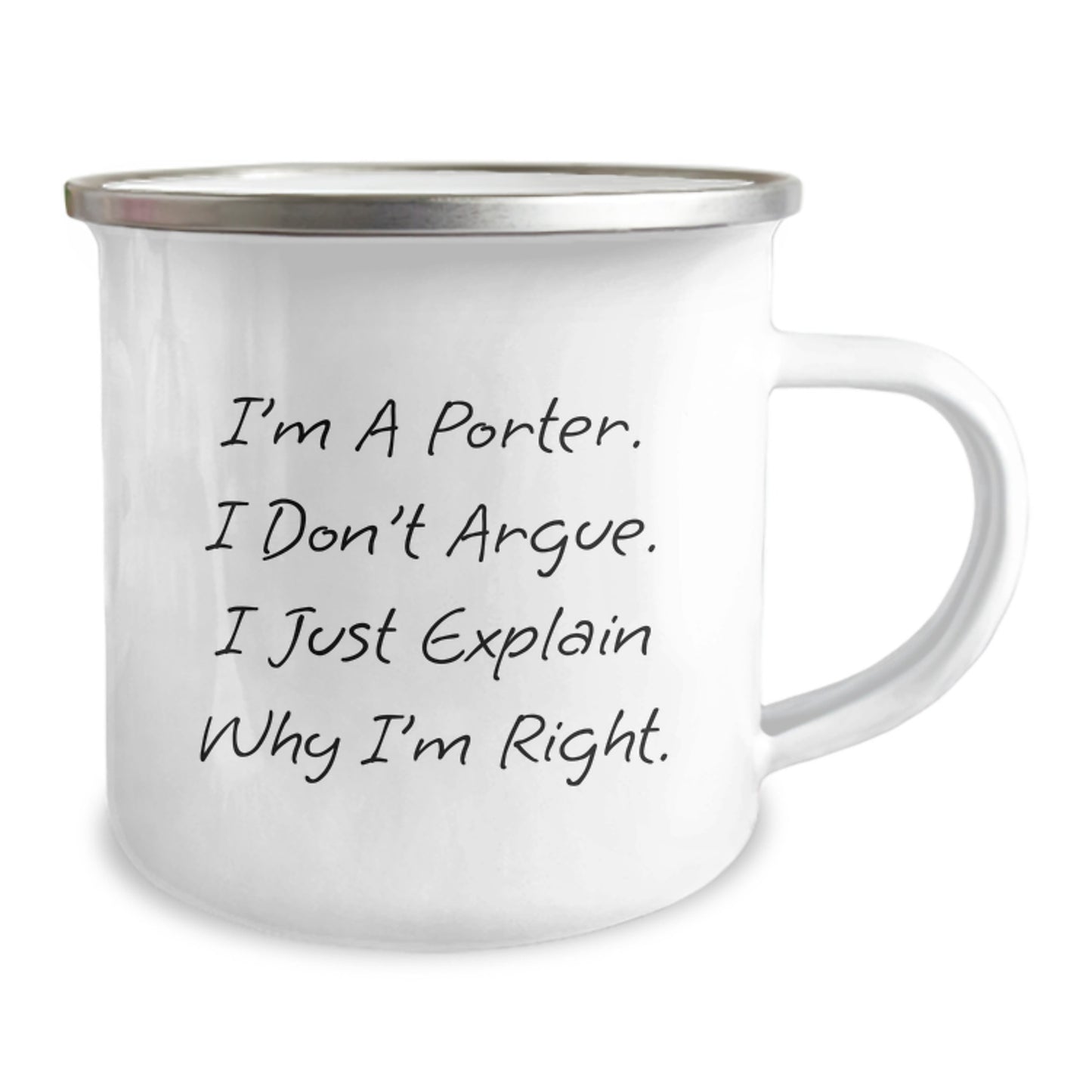 Funny Porter Gifts from Men to Camping Enthusiasts, Perfect Christmas Unique Gifts for Him, I'm a Porter Mug - Image 2