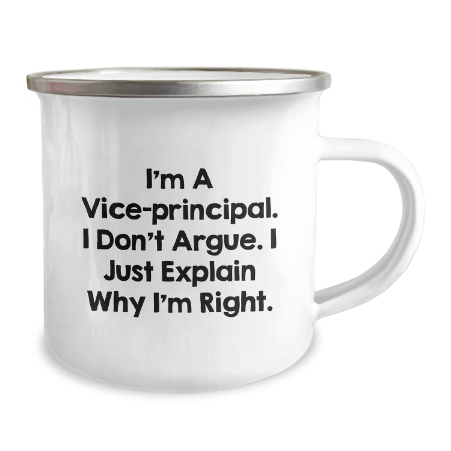 Funny Vice-principal Gifts from Friends, Vice-principal Christmas Unique Mugs for Men, 'I Don't Argue. I Just Explain Why I'm Right.' - Image 2
