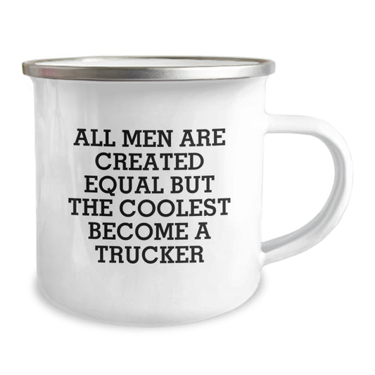Funny Trucker Gifts for Men, Trucker Camping Mug with Inspirational Quote, Gifts from Friends or Family for Trucker Graduation Unique Gifts - Image 2