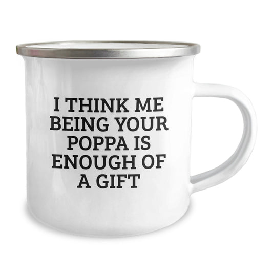 Funny Poppa Camping Mug Gifts from Men to Poppa - Unique Camping Mug for Poppa on Father's Day - Image 2