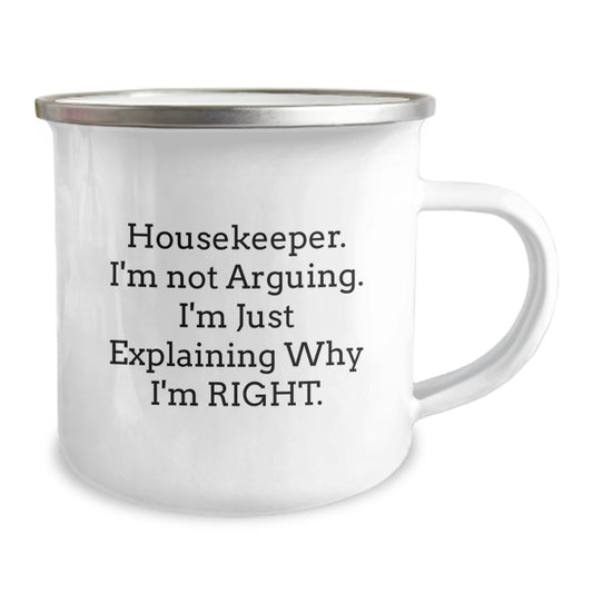 Funny Housekeeper Gifts from Friends for Housekeeper Christmas Unique Mugs with Housekeeper. I'm Not Arguing. I'm Just Explaining Why I'm Right. - Image 2