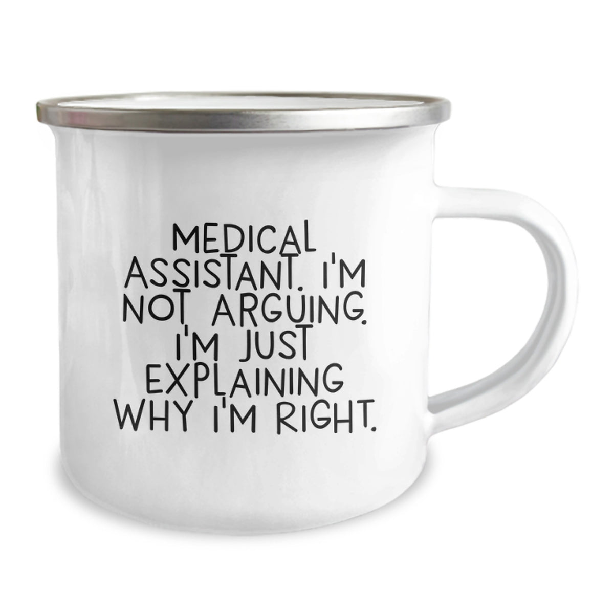 Christmas Gift for Her Medical Assistant Camping Mug - Assertive Quote - Image 2