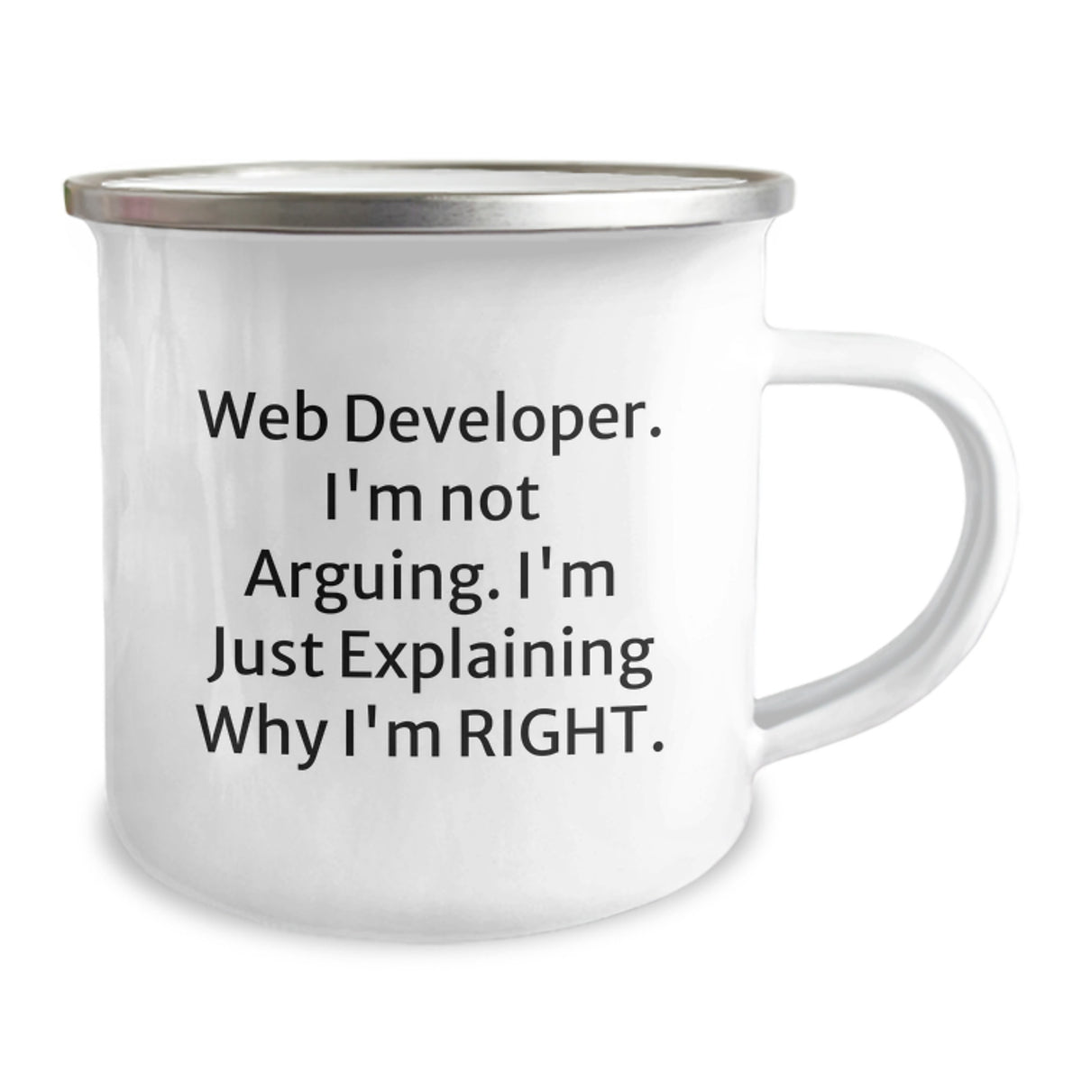 Web Developer Gift for Him - Keepsake Mug with Assertive Quote - Image 2