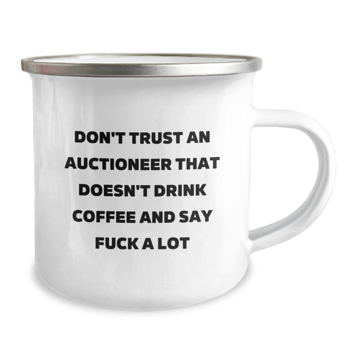 Auctioneer Camping Mug Gift for Him - Bold Coffee Quote Keepsake - Image 2