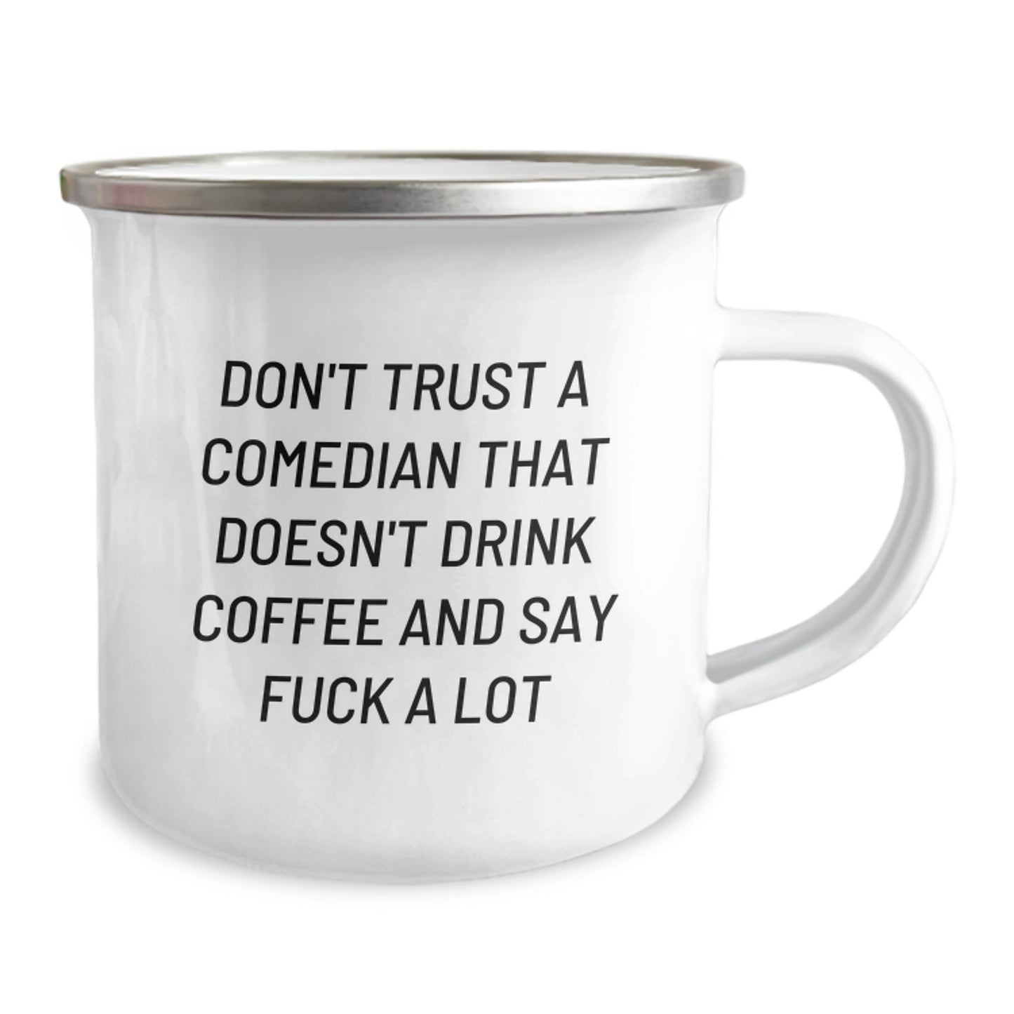 Comedian Gifts from Friends, Funny Comedian Mug for Comedian Men, Don't Trust a Comedian That Doesn't Drink Coffee and Say F--k a Lot Christmas Unique Gifts - Image 2