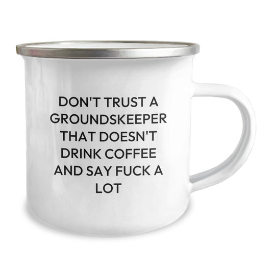 Funny groundskeeper Gifts from Men to groundskeeper for Graduation Unique Gifts, Camping Mug, Funny groundskeeper Quote, groundskeeper Coffee Mug, groundskeeper Enamel Mug - Image 2