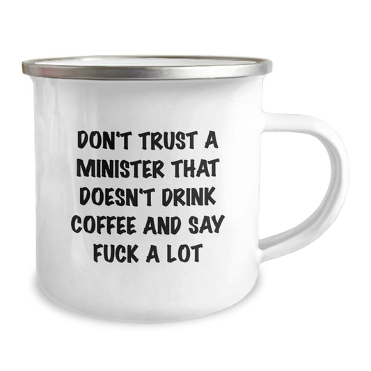 Sassy Minister Camping Mug Novelty for Friends Birthday Premium Gift - Image 2