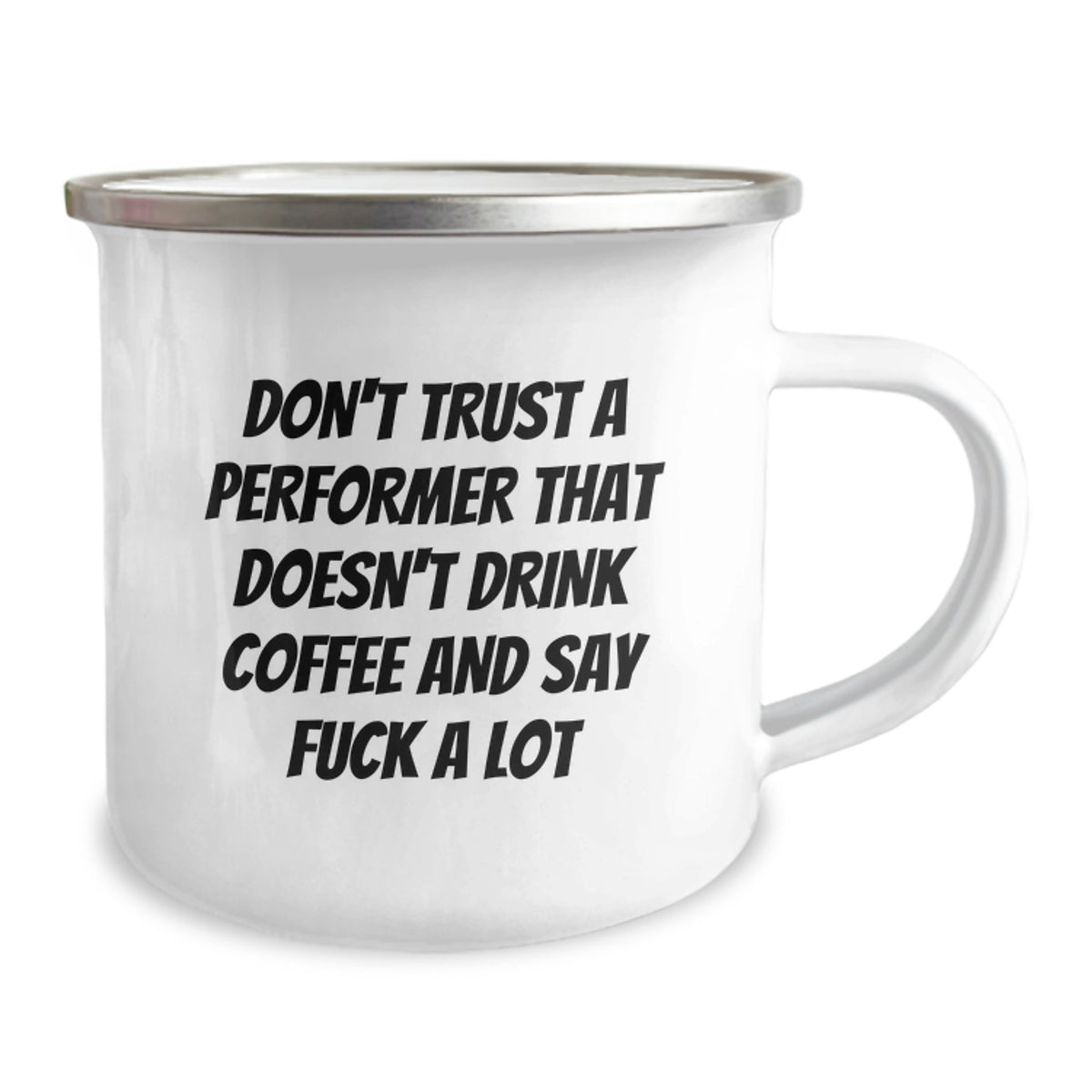 Birthday Gift for Her Performer Camping Mug – Coffee & Cursing Quote - Image 2