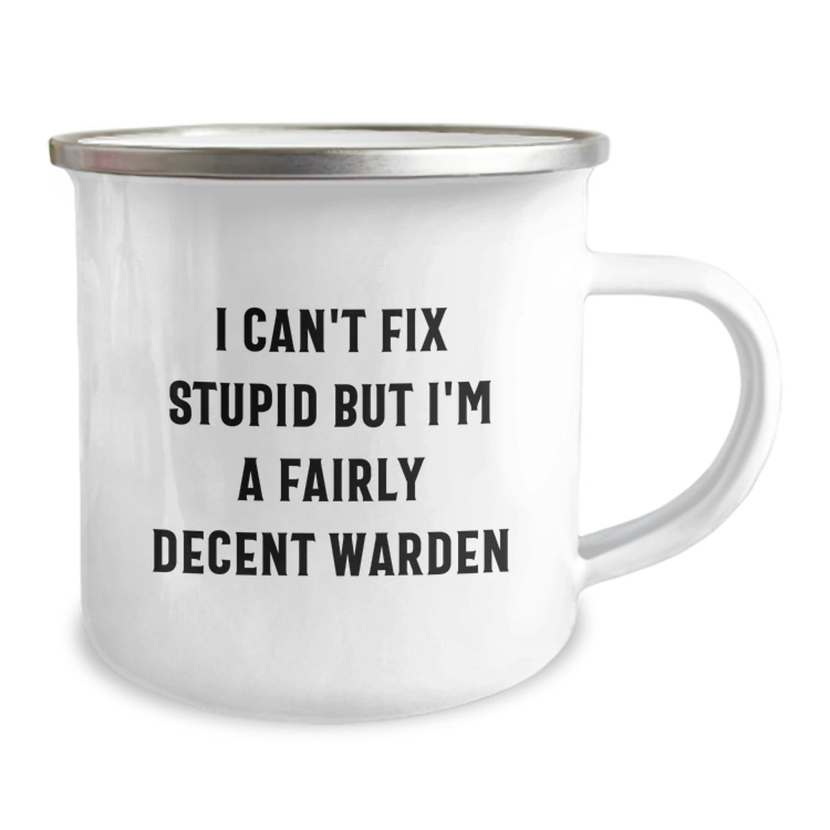 Christmas Gift for Her - Warden Camping Mug with Humorous Quote - Image 2