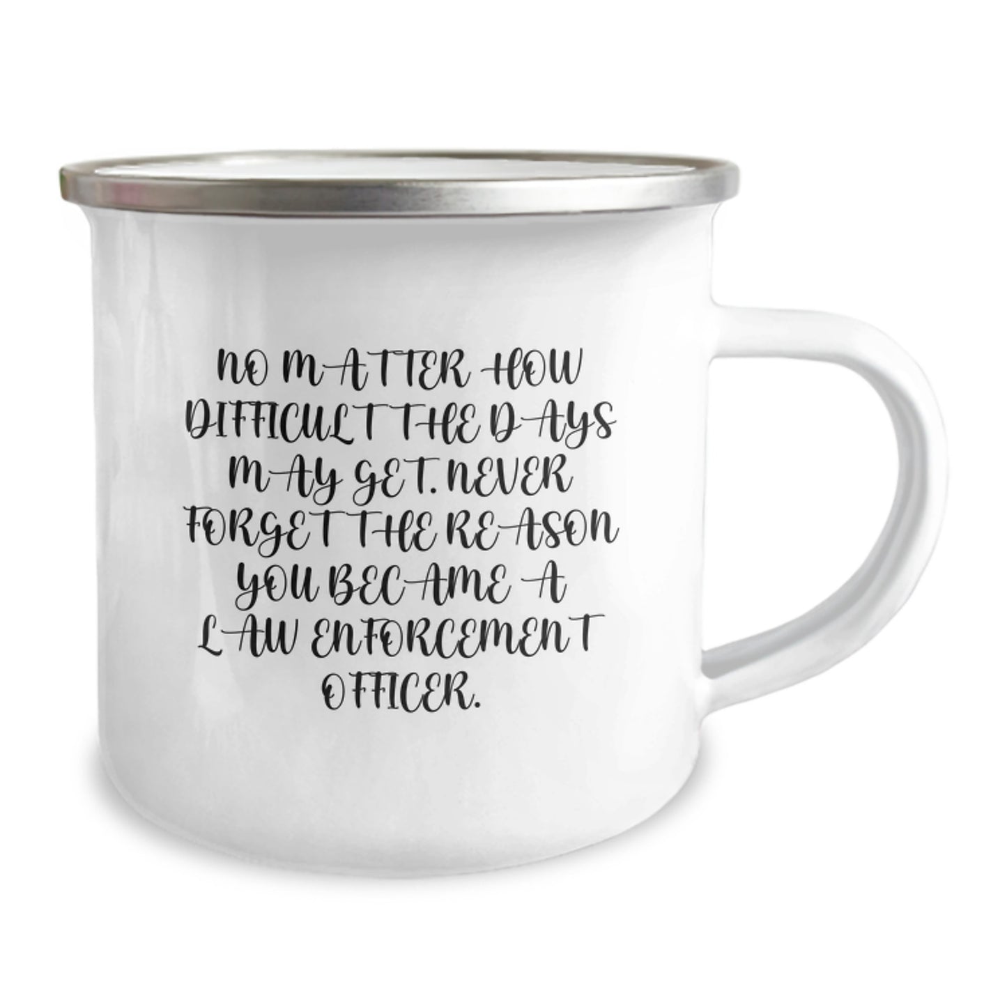 Gifts from Family for Law Enforcement Officer, Inspirational Graduation Unique Gifts for Men, Funny Law Enforcement Officer Camping Mug - Image 2