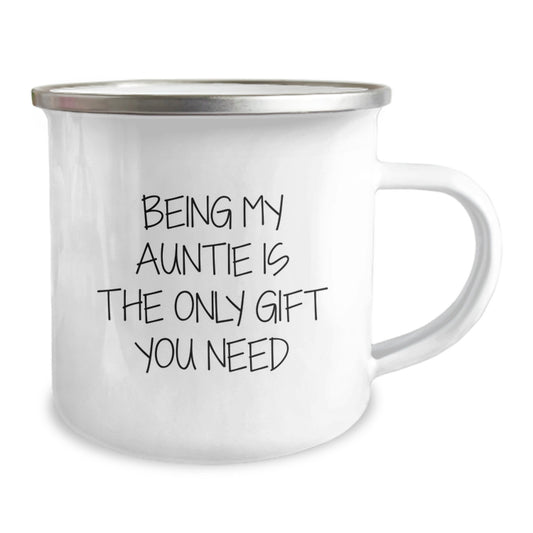 Funny Auntie Camping Mug Gifts from Family - Being My Auntie Is The Only Gift You Need Birthday Unique Gifts - Image 2