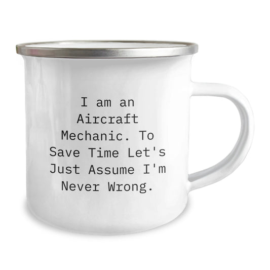 Funny Aircraft Mechanic Camping Mug Gifts from Men to Friends and Family for Christmas - Image 2