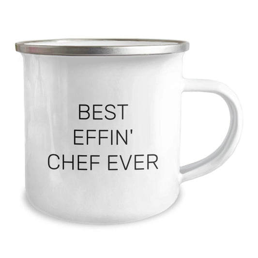 Funny Chef Camping Mug Gifts from Men for Best Effin' Chef Ever Graduation - Image 2