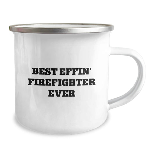 Funny Firefighter Gift Mug - Best Effin' Firefighter Ever Mug Gifts for Firefighter Men Friends Family - Image 2