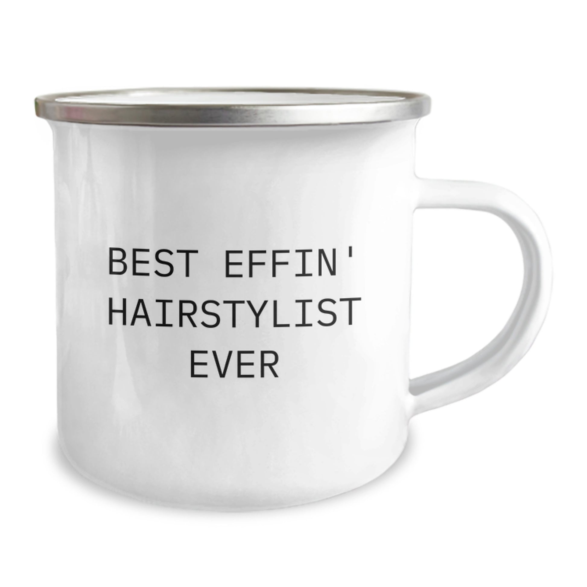Funny Hairstylist Gifts from Friends for Graduation Unique Gifts - Best Effin' Hairstylist Ever Camping Mug - Image 2
