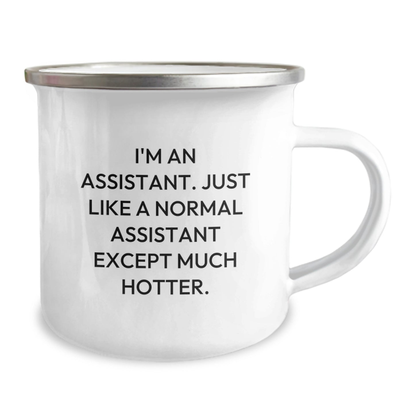Funny Assistant Gifts for Assistant Men Graduation Unique Gifts from Friends - 'I'm An Assistant Just Like A Normal Assistant Except Much Hotter.' 12 oz Stainless Steel Camping Mug - Image 2