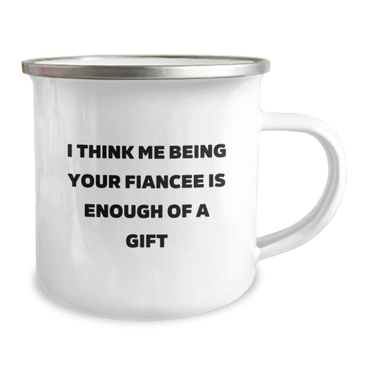 Funny Fiancee Camping Mug Gifts from Men or Women for Fiancee on Father's Day Unique - Image 2