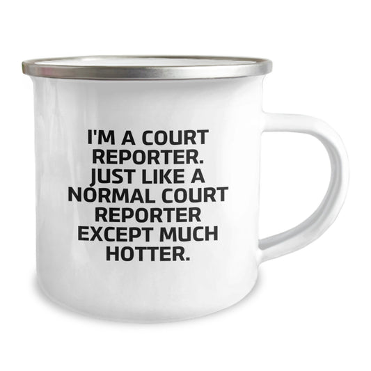 Funny Court Reporter Camping Mug Gifts from Men to Friends, Unique Court Reporter Gifts for Women, Court Reporter Humor Mug on Mother's Day - Image 2