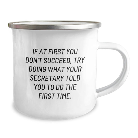 Cute Secretary Gifts from Men Unique Valentine's Unique Secretary Camping Mug - Image 2