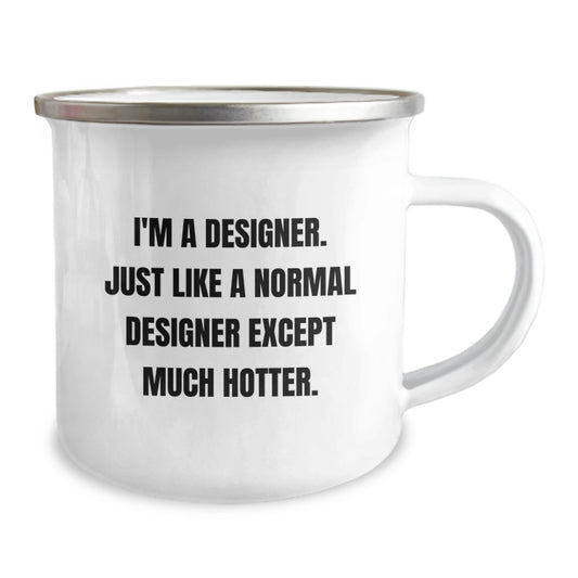 Funny Designer Gifts for Dad's Camping Adventures - Enamel 12 oz Stainless Steel Mug, Perfect for Father's Day Unique Gifts from Men - Image 2