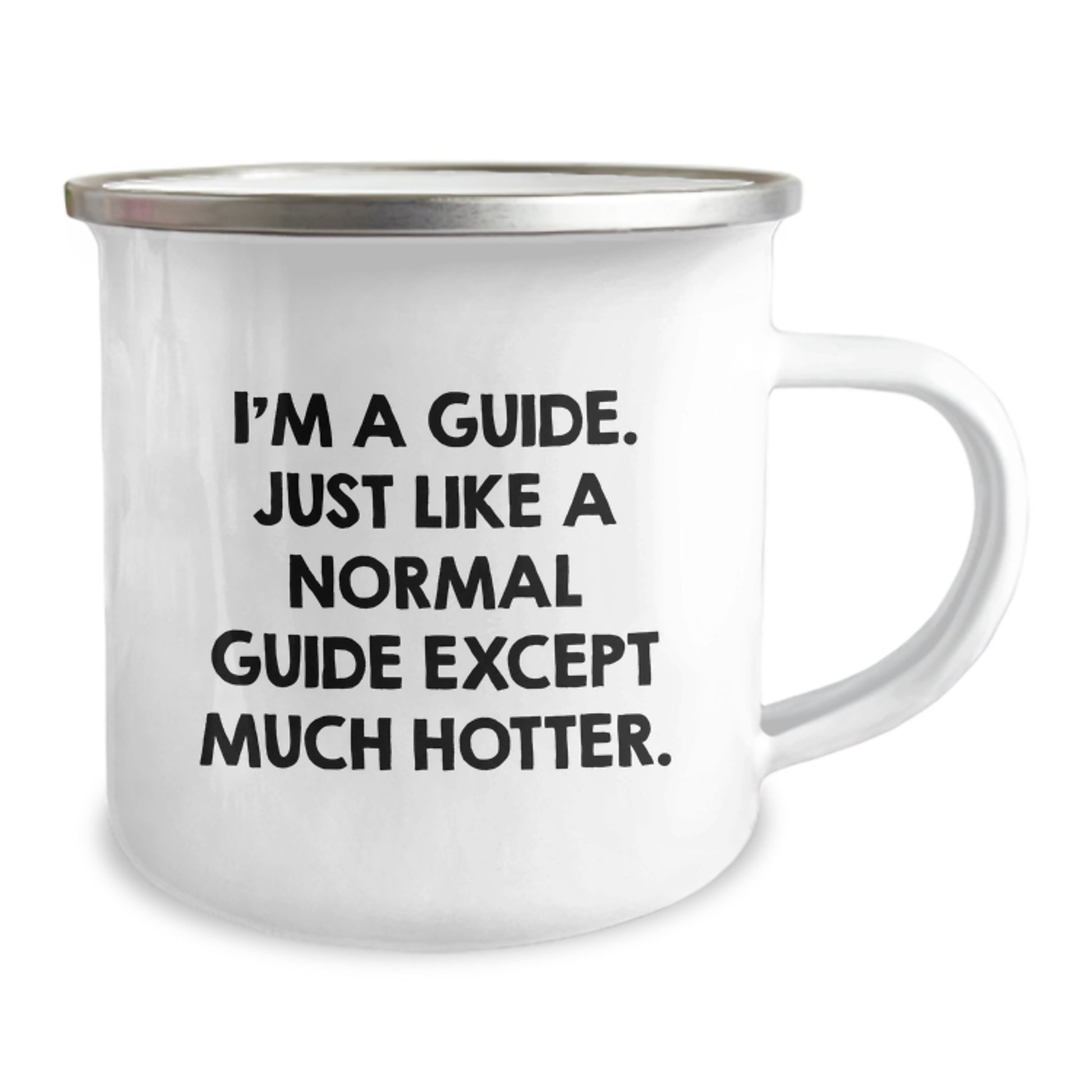 Funny Guide Gifts from Friends for Guide - I'm A Guide. Just Like A Normal Guide Except Much Hotter. - Camping Mug for Graduation - Image 2