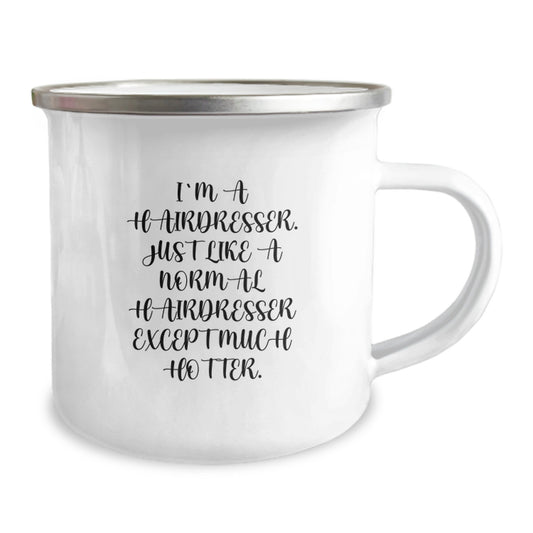 Funny Hairdresser Camping Mug Gifts for Hairdresser - Unique Christmas Memorable Presents from Friends and Family - Image 2