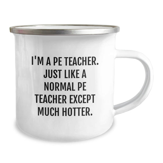 Funny PE Teacher Camping Mugs - Unique Gifts for PE Teachers from Friends on Birthday - Image 2